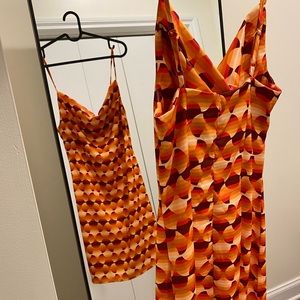 Urban Outfitters UO Mallory Cowl-Neck Slip Y2K Dress